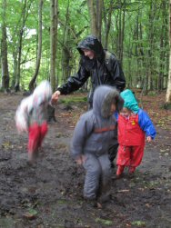 Jumping in the mud!